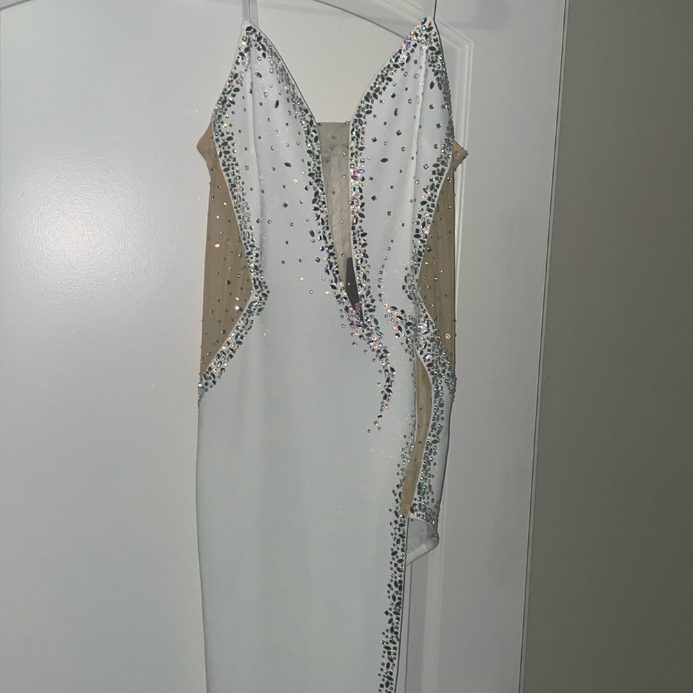 BRAND NEW FASHIONNOVA EMBELLISHED HIGH/LOW DRESS.